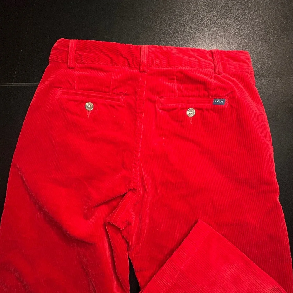 Polo‎ Ralph Lauren corduroy pants boys size 14 red Christmas festive - Picture 7 of 10